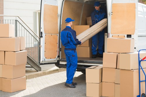 Furniture collection service in a Hampstead residential street