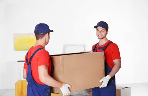 Removal team working carefully during a Hampstead house move