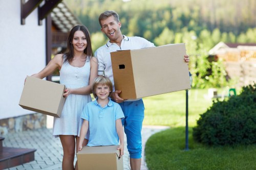 Packing and loading items into a moving truck in Hampstead