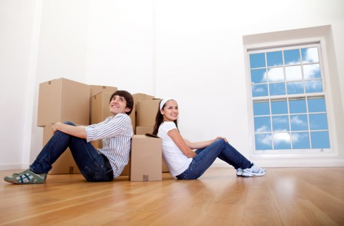Furniture loading into a removal van in Hampstead