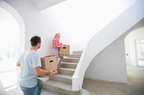 Checklist and packing materials prepared for a home move in Hampstead